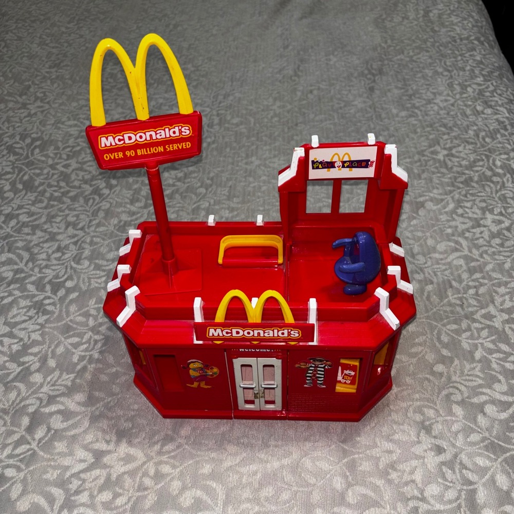 Vintage 1990s McDonalds Restaurant Playset Grimace‎ Figure Fold Out Toy 90s Kids